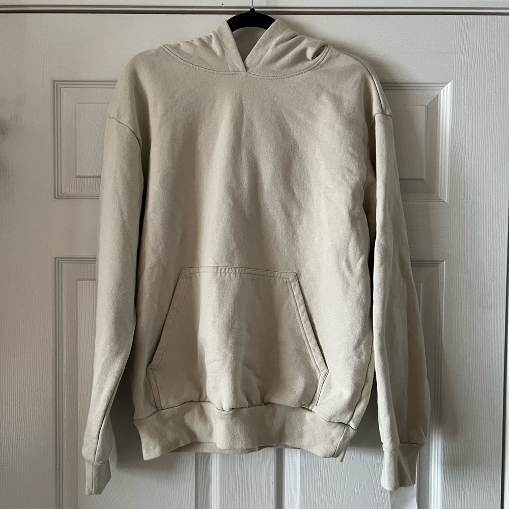 NWOT TALENTLESS MENS HEAVYWEIGHT UNISEX BONE COLORED HOODIE WITH KANGAROO POCKET
